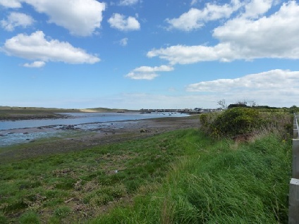 View of Amble from Warkworth.