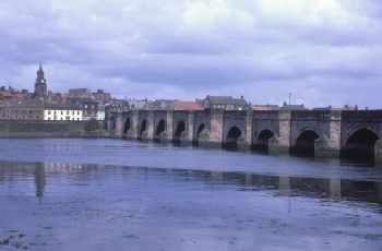 The bridge across the River Tweed.