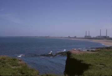 View from Cambois of the power station at Blyth