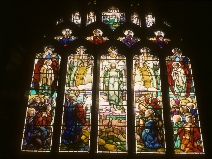 Stained glass window in the Holy Sepulchre Church, Ashington.