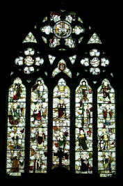 Stained glass in Embleton Church. 