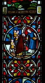 Stained glass window in Acklington Church.