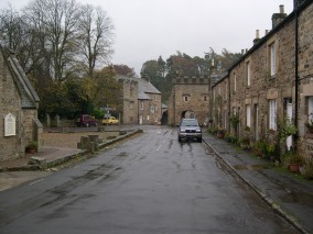 A wet day in the village of Blanchland.