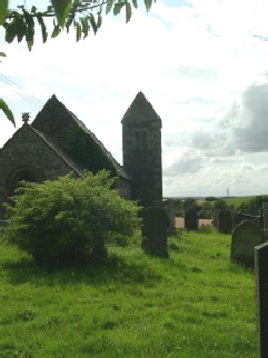 The churchyard at Branxton.