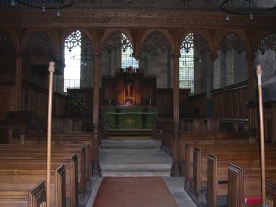 Inside Blanchland Abbey. 