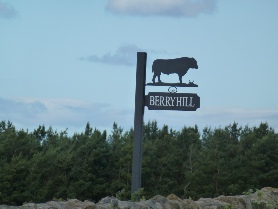 The sign for Berryhill Farm