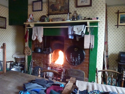 kitchen fireplace
