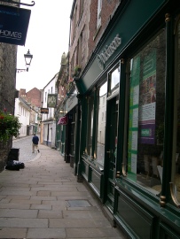 Shops in Hexham Town.