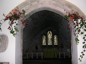 The altar in Kirknewton.