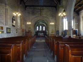 The aisle in Warkworth Church.  