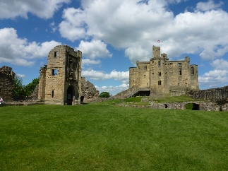 The ruins of Warkworth Castle