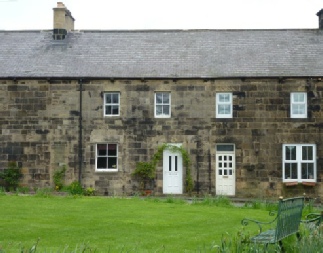Stone cottages in Wark on Tyne.