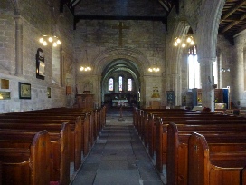 The aisle in Warkworth Church.  