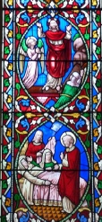 Stained glass window in Matfen Church.