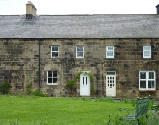 Stone cottages in Wark on Tyne.