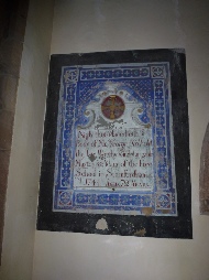 Memorial in Stamfordham Church.