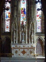 The altar in Whitfield Church.