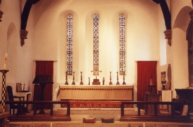 The altar in Woodhorn Church.