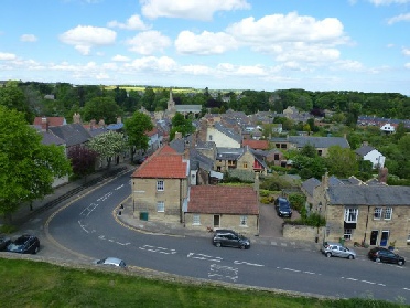 Warkworth from the castle. 