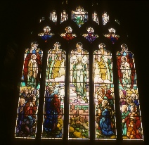 Stained glass window in the Holy Sepulchre Church, Ashington.